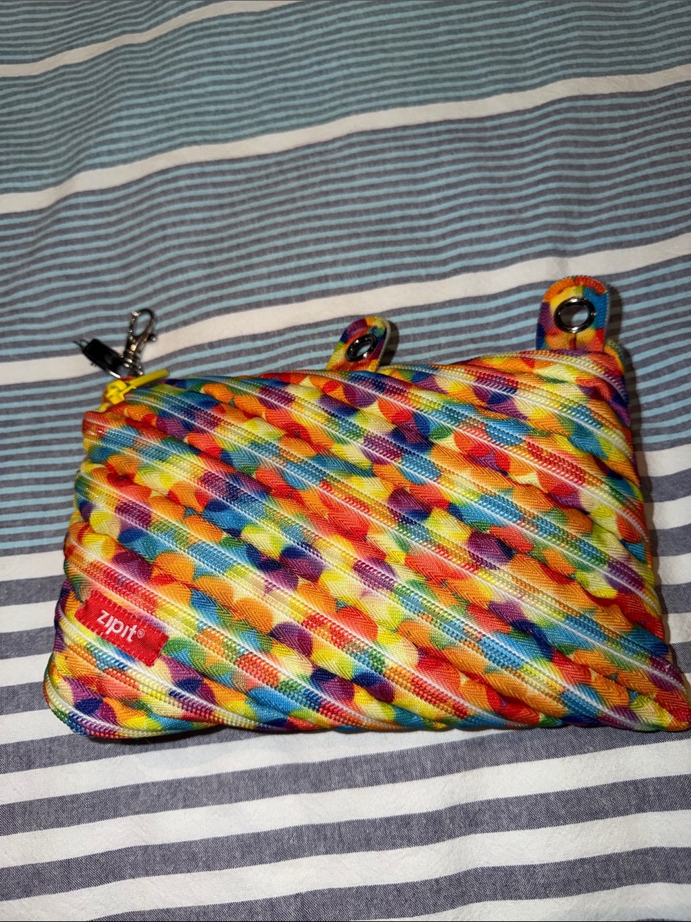 Rainbow Braided Crossbody Pouch - Multicolor